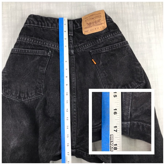 Vintage 90s Levis Mens 38x30 505 Black Jeans - Picture 15 of 15